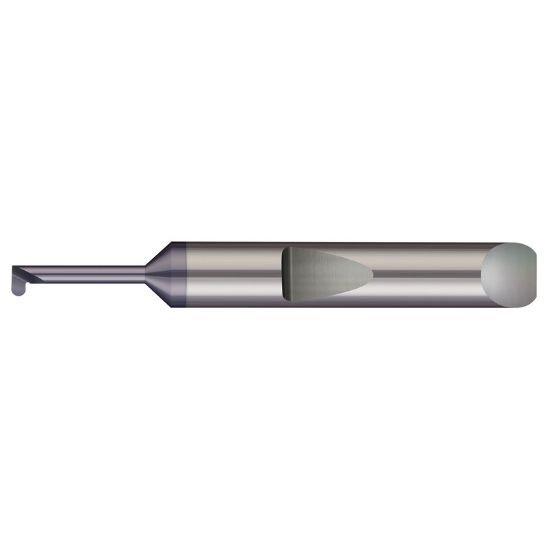 Picture of Carbide Grooving Min Bore 0.1 Micro 100 QMFR-020-500-100X Solid Tool Grooving 0.0100 0.25mm Radius 0.1875 4.76mm - 3/16 Shank